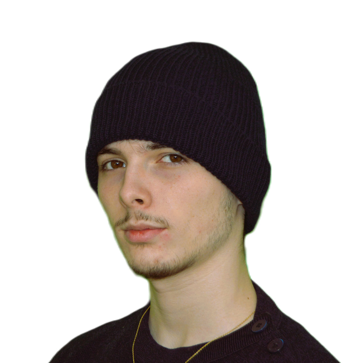 Bonnet laine et cachemire Marine