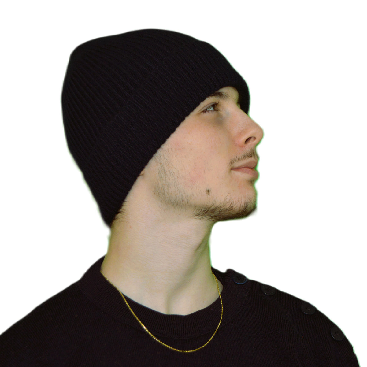 Bonnet laine et cachemire Marine