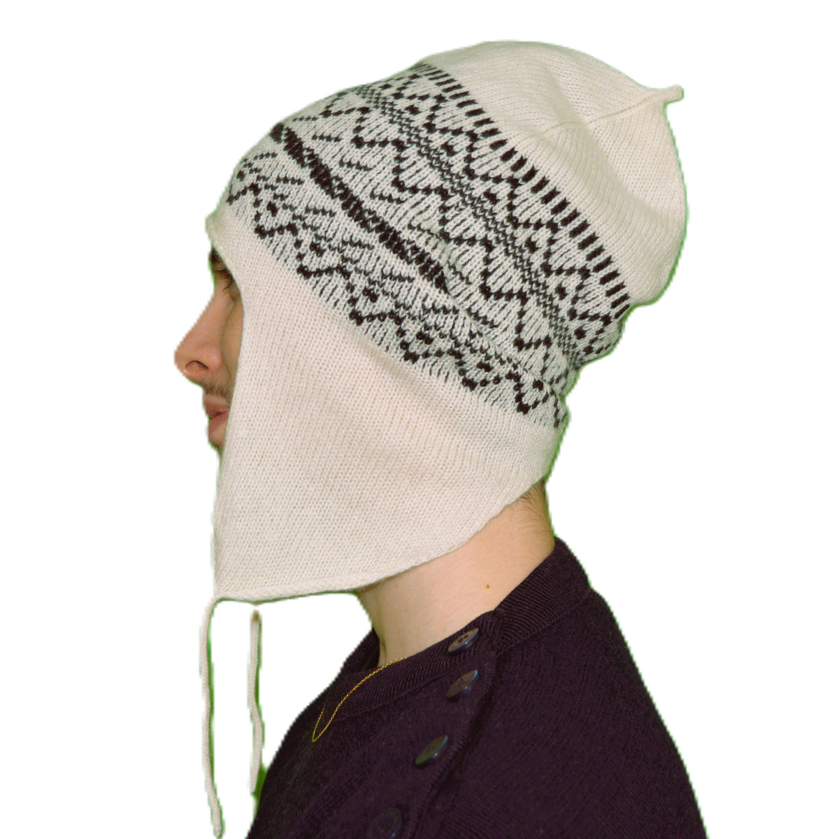 Bonnet Péruvien cachemire écru