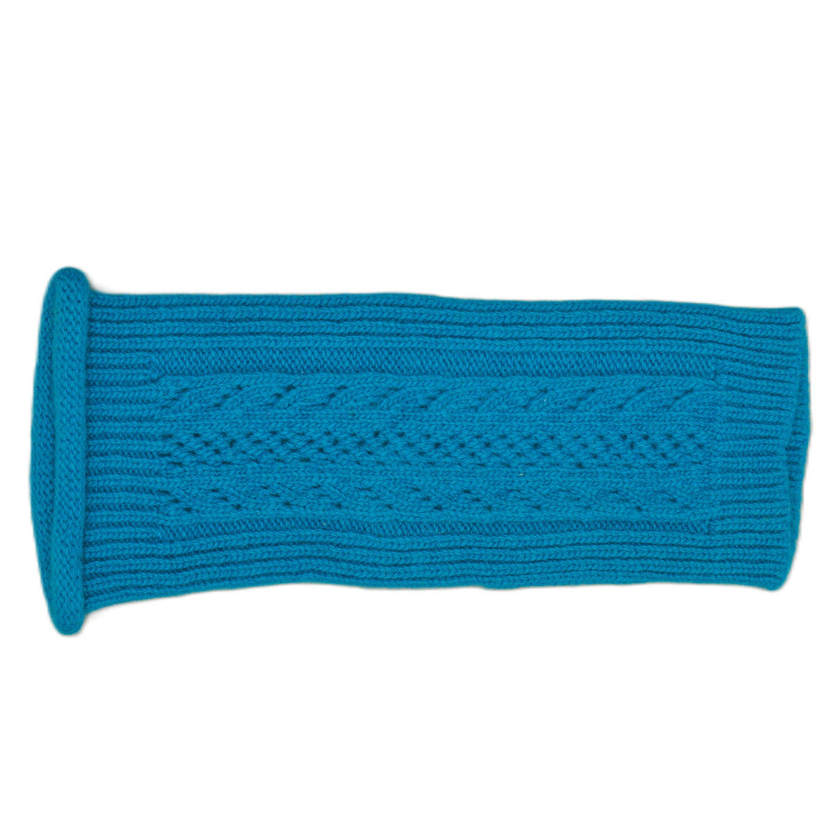 Mitaines fantaisie pure laine femme - bleu lagon