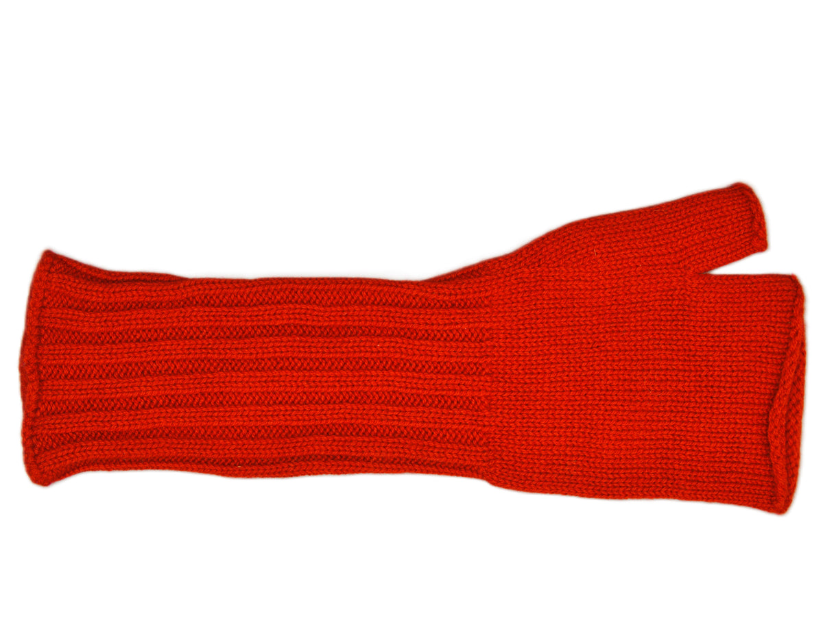 Mitaines longues pur cachemire homme - rouge