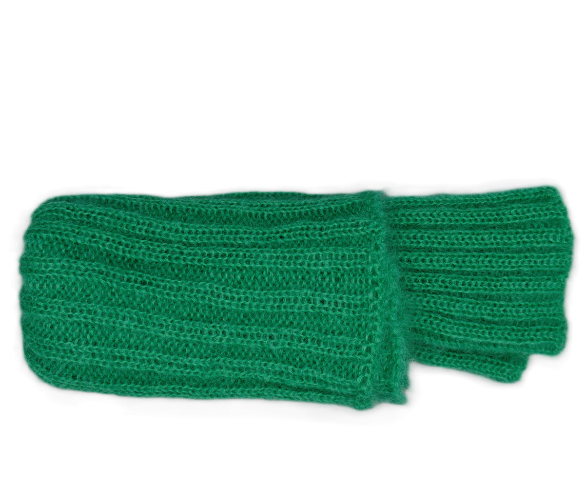 Guêtres bras et jambes mohair vert