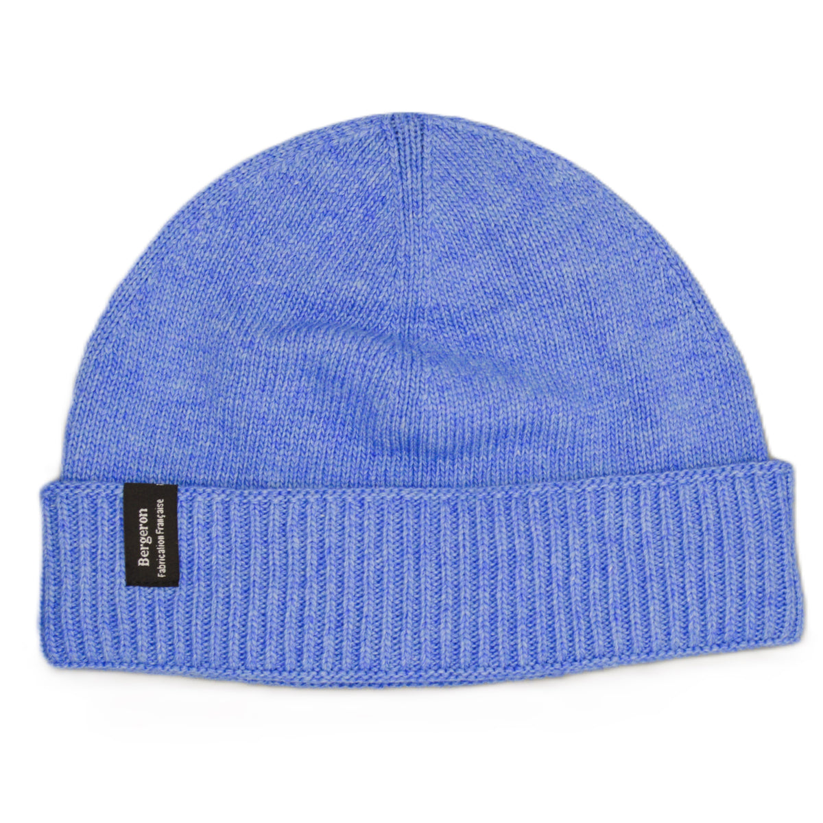 Bonnet cachemire recyclé bleu ciel foncé