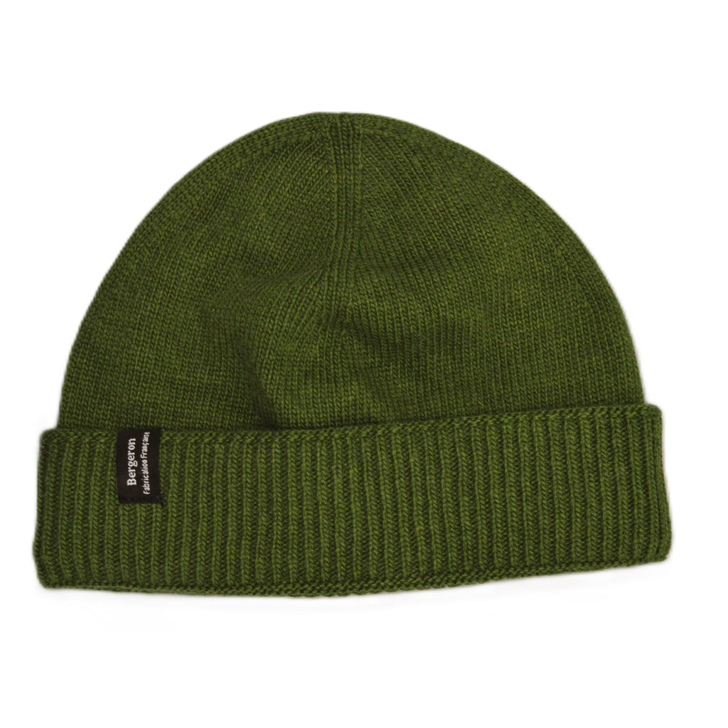 Bonnet cachemire recyclé vert foncé