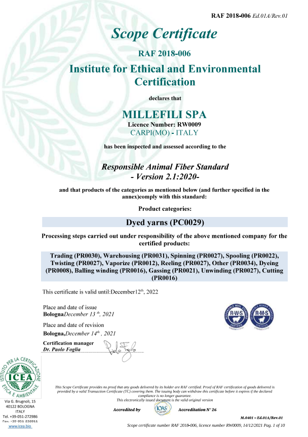 Certificat RWS